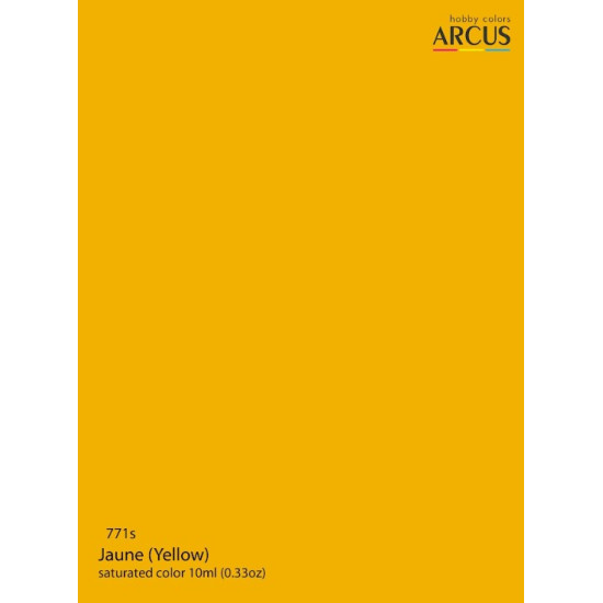 Arcus A771 Acrylic Paint Jaune Yellow Saturated Color