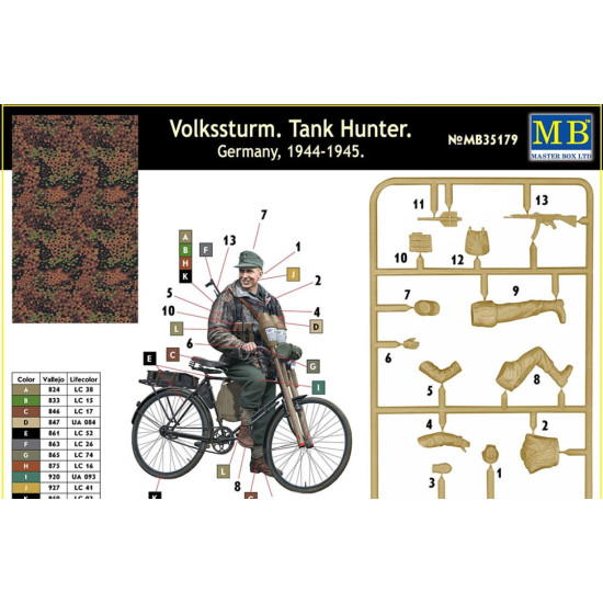 Master Box 35179 1/35 Volkssturm Tank Hunter Germany 1944 1945 Figures Model Kit