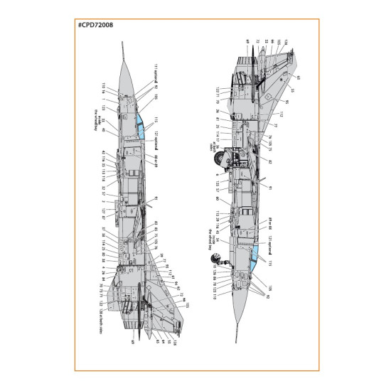 Clear Prop Cpd72008 1/72 Mig 23ml Mla Mld P Mlae Standard Stencils For Cp Kits And Other