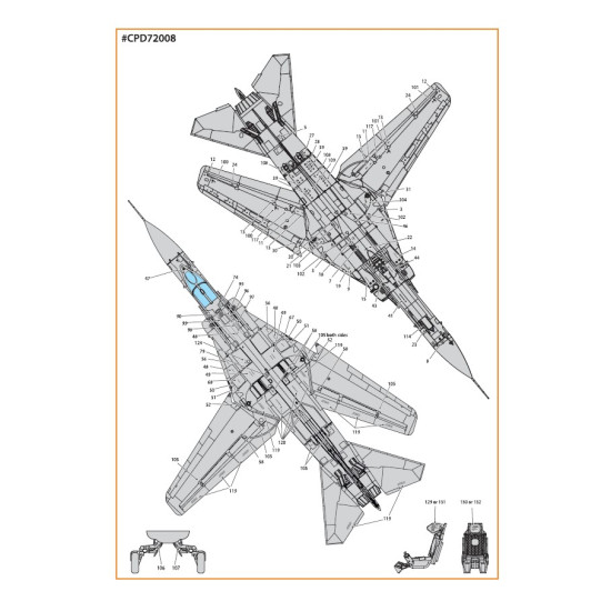 Clear Prop Cpd72008 1/72 Mig 23ml Mla Mld P Mlae Standard Stencils For Cp Kits And Other