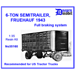 Dnepro Model 35160 1/35 6 Ton Semitrailer Fruehauf 1943 Recommended For Us Tractor Trucks