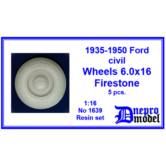 Dnepro Model 1639 1/16 1935.1950 Ford Civil Wheels 6.0 16 Firestone