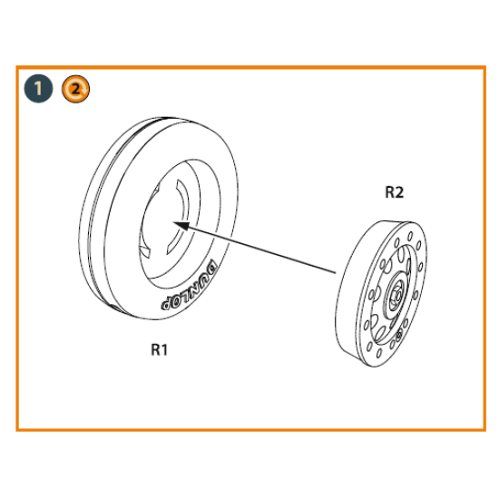 Clear Prop Cpa72133 1/72 Fairey Delta 2 Wheel Set For Dora Wings Kit