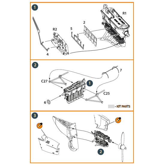 Clear Prop Cpa72141 1/72 Dh.88 Comet Engine Set 3d Print