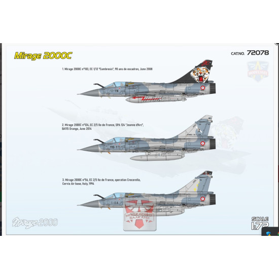 Model Svit 72078 1/72 Mirage 2000c Ec 1.12 Cambresis Squadron Plastic Model Kit