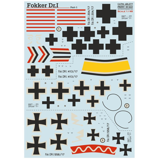 Print Scale 48-277 1/48 Fokker Dr I Part 1