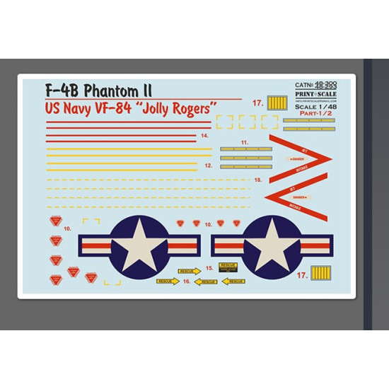 Print Scale 48-300 1/48 F 4b Phantom Ii Us Navy Vf 84 Jolly Rogers