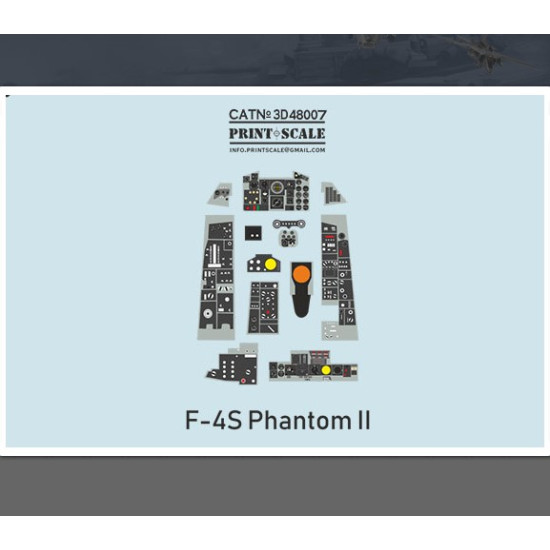 Print Scale 3d48007 1/48 Instrumental Panel F 4s Phantom Ii