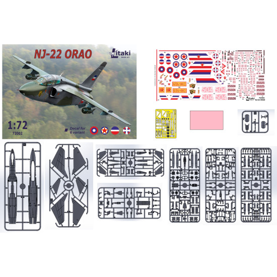 Litaki 72002 1/72 Nj-22 Orao Attack Aircraft Plastic Model Kit