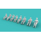 Rise144 Models Rm071 1/144 Airline Pilots 8x Pilots In Different Poses