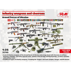 Icm 35749 1/35 Infantry Weapons And Chevrons Armed Forces Of Ukraine