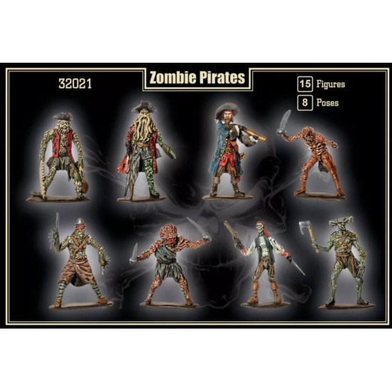 Mars Figures 32021 1/32 Zombie Pirates 15 Figure 8 Poses Model Kit