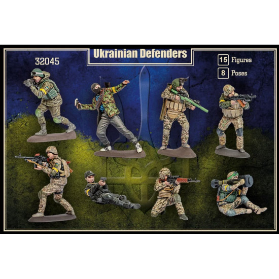 Mars Figures 32045 1/32 Ukranian Defenders 15 Figures