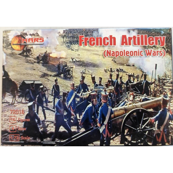 Mars Figures 72016 1/72 Napoleonic Wars French Artillery 4 Guns, Model Kit