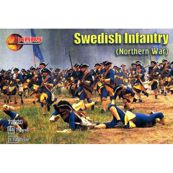 Mars Figures 72020 1/72 Swedish Infantry Northern War Plastic Model