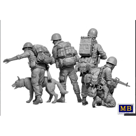 Master Box 35238 1/35 Dog Patrol. Vietnam War Series Plastic Model Kit