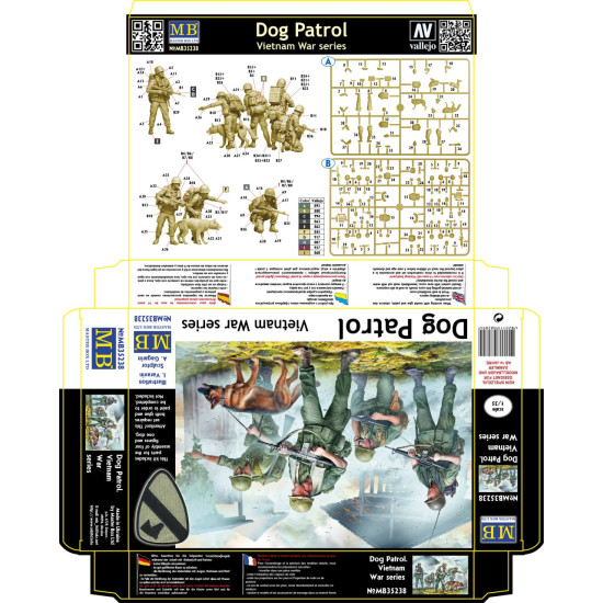 Master Box 35238 1/35 Dog Patrol. Vietnam War Series Plastic Model Kit