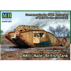 Master Box 72001 1/72 Mk I Male British Tank Somme Battle Period 1916