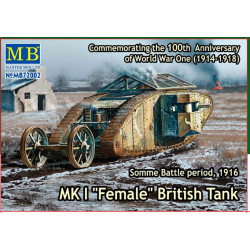 Master Box 72002 1/72 Mk I Female British Tank Somme Battle Period 1916