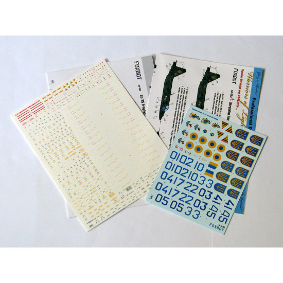 Foxbot 48-063t 1/48 Ukrainian Rooks Sukhoi Su25 And Stencils 48.065 Revell Kp Oez Smer Mistercraft Kits