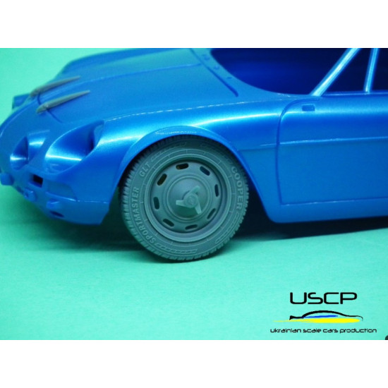 Uscp 24p188 1/24 15 Inch Alpine A110 Early Wheels And Tires