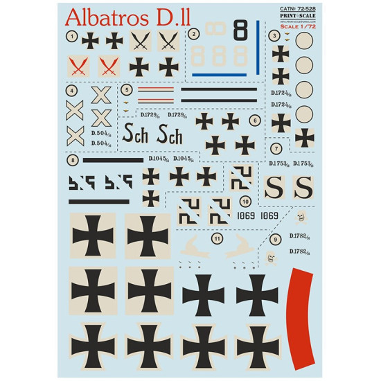 Print Scale 72-528 1/72 Decal For Albatros D.ii