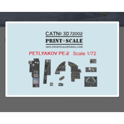 Print Scale 3d72-002 1/72 Instrumental Panel Petlyakov Pe 2