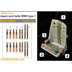 Metallic Details Mdp32005 1/32 Japan Seat Belts Wwii Type 1 Aircraft Accessories