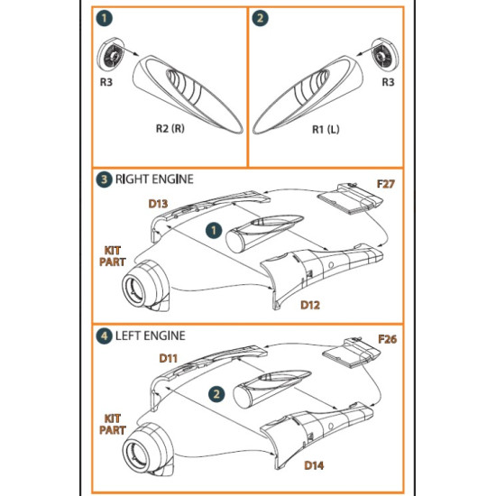 Clear Prop Cpa72046 1/72 Ov 1 A B C D Mohawk Exhaust Set For Cp Kit