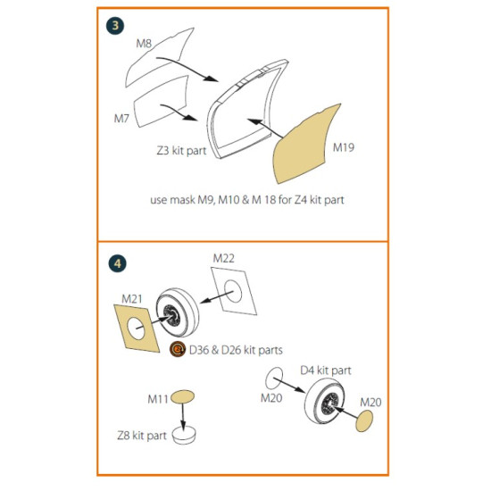 Clear Prop Cpa72128 1/72 Ov 1b Mohawk Pilot School Painting Mask On Yellow Kabuki Paper For Cp Kit Cp72038