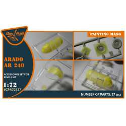 Clear Prop Cpa72137 1/72 Arado Ar 240 Painting Mask On Yellow Kabuki Paper For Revell Kit