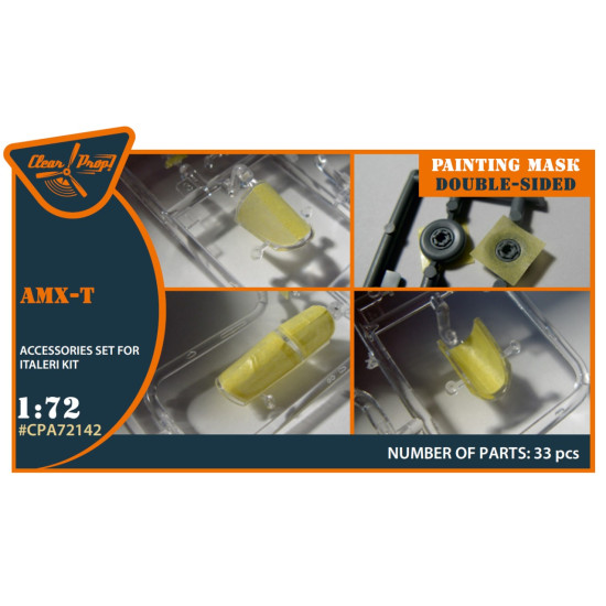 Clear Prop Cpa72142 1/72 Amx T Double Sided Painting Mask On Yellow Kabuki Paper For Italeri Kits