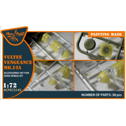 Clear Prop Cpa72143 1/72 Vultee Vengeance Mk.i Ia Painting Mask On Yellow Kabuki Paper For Dora Wings Kit