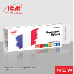 Icm 3072 Acrylic Paints Set For Napoleonic Wars 6 Pcs In Kit