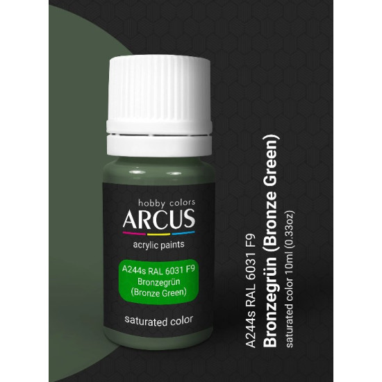 Arcus A244 Acrylic Paint Ral 6031 F9 Bronzegrun Saturated Color