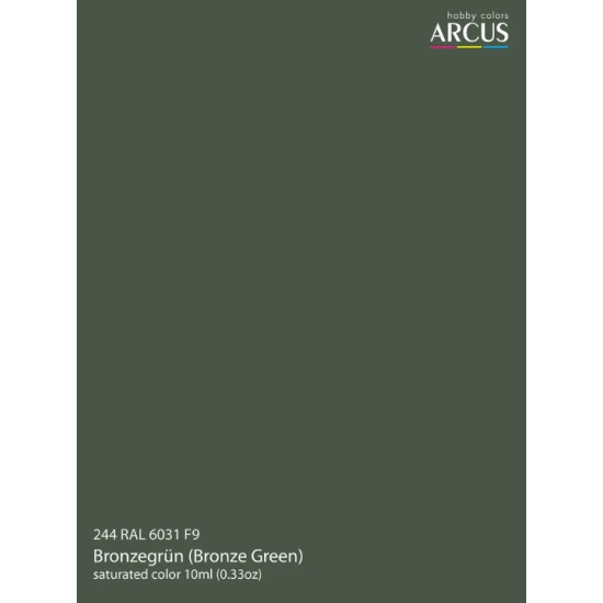 Arcus A244 Acrylic Paint Ral 6031 F9 Bronzegrun Saturated Color