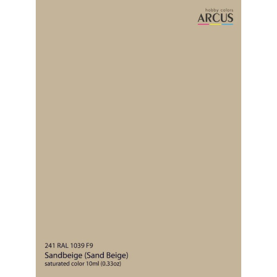 Arcus 241 Enamel Paint Ral 1039 F9 Sandbeige Saturated Color