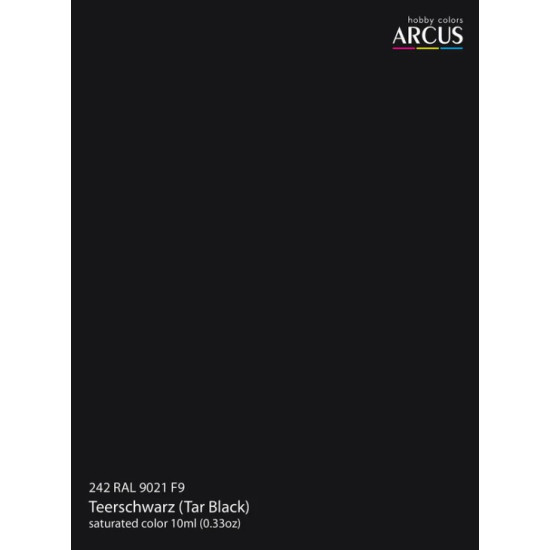 Arcus 242 Enamel Paint Ral 9021 F9 Teerschwarz Saturated Color