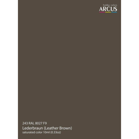 Arcus 243 Enamel Paint Ral 8027 F9 Lederbraun Saturated Color