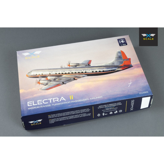 X-scale 144005 1/144 Electra Ii Medium-range Turboprop Passanger Airliner