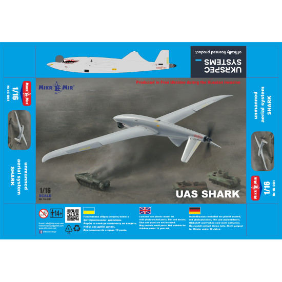 Mikro Mir 16-001 1/16 Uas Shark Unmanned Aerial Reconnaissance