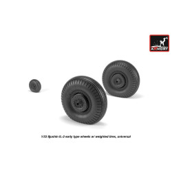 Armory Aw32015 1/32 Iljushin Il-2 Bark Early Type Wheels W/ Weighted Tyres