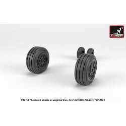 Armory Aw32308 1/32 F-4 Phantom-ii Wheels W/ Weighted Tires Late