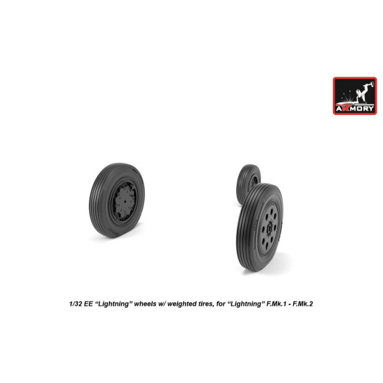 Armory Aw32401 1/32 Ee Lightning Wheels W/ Weighted Tires Early