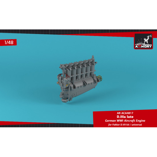 Armory Aca4817 1/48 German Wwi Aircraft Engine Mod D.iiia