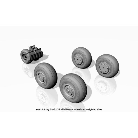 Armory Aw48025 1/48 Sukhoj Su-32fn / Su-34 Fullback Wheels W/ Weighted Tires