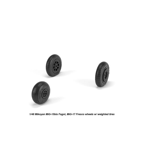 Armory Aw48033 1/48 Mikoyan Mig-15bis Fagot Late / Mig-17 Fresco Wheels W/ Weighted Tires