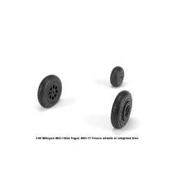 Armory Aw48033 1/48 Mikoyan Mig-15bis Fagot Late / Mig-17 Fresco Wheels W/ Weighted Tires