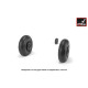 Armory Aw48034 1/48 Iljushin Il-2 Bark Early Type Wheels W/ Weighted Tires