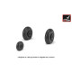 Armory Aw48035 1/48 Iljushin Il-2 Bark Late Type Wheels W/ Weighted Tires